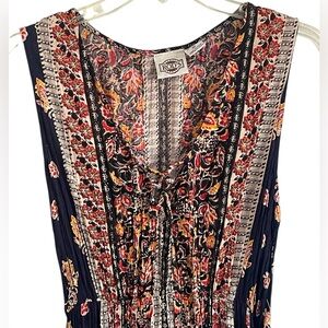 Rod’s Womens Boho Flowy Asymmetrical Maxi Dress Size Medium